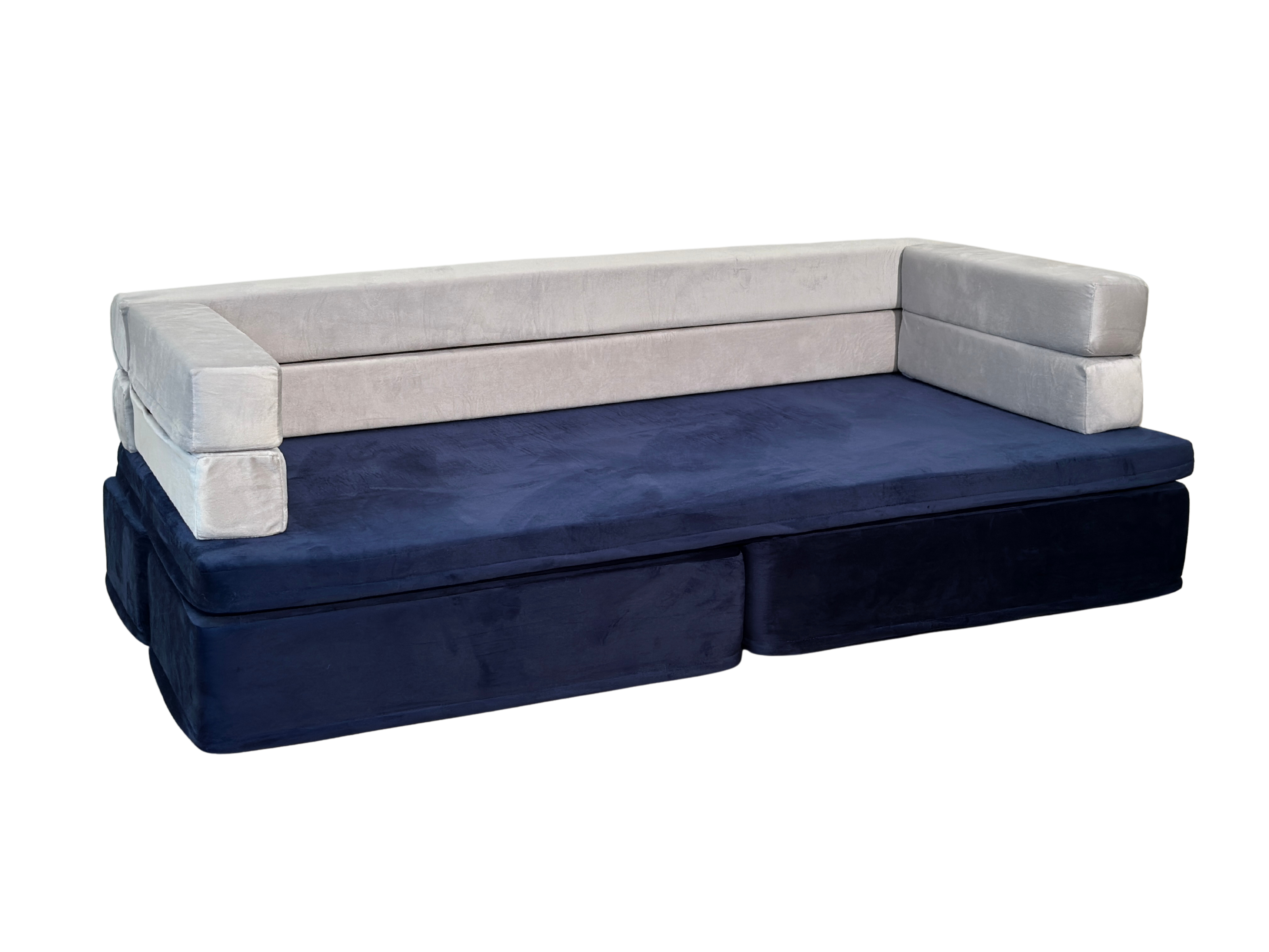 Kicka Couch indoor footy couch for kids, modular cushions with goal posts
